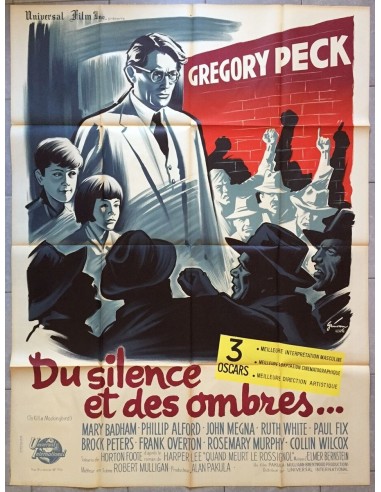 Poster OF SILENCE AND SHADOWS To Kill a Mockingbird GREGORY PECK 120x160cm Amélioration de cerveau avec