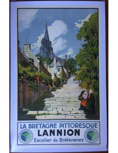 Tourism Poster BRITTANY PICTURESQUE LANNION Toussaint 62x100cm 1930 Profitez des Offres !