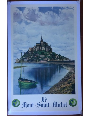 Canvas Tourism Poster LE MONT SAINT-MICHEL SNCF Railway 62x99cm 30's Amélioration de cerveau avec