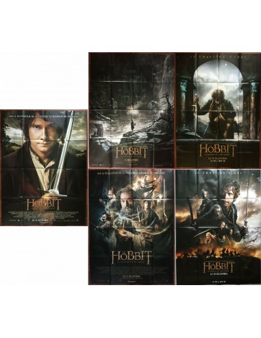 5 Posters THE HOBBIT 1, 2, 3 Ian McKellen MARTIN FREEMAN Peter Jackson 120x160cm sur le site 