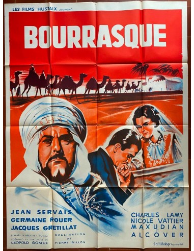 Poster BOURRASQUE Algeria Maghreb PIERRE BILLON Jean Servais 120x160cm hantent personnes