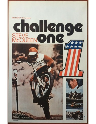 Belgian Poster CHALLENGE ONE On any Sunday STEVE McQUEEN Moto BRUCE BROWN 37x55cm Comparez et commandez 